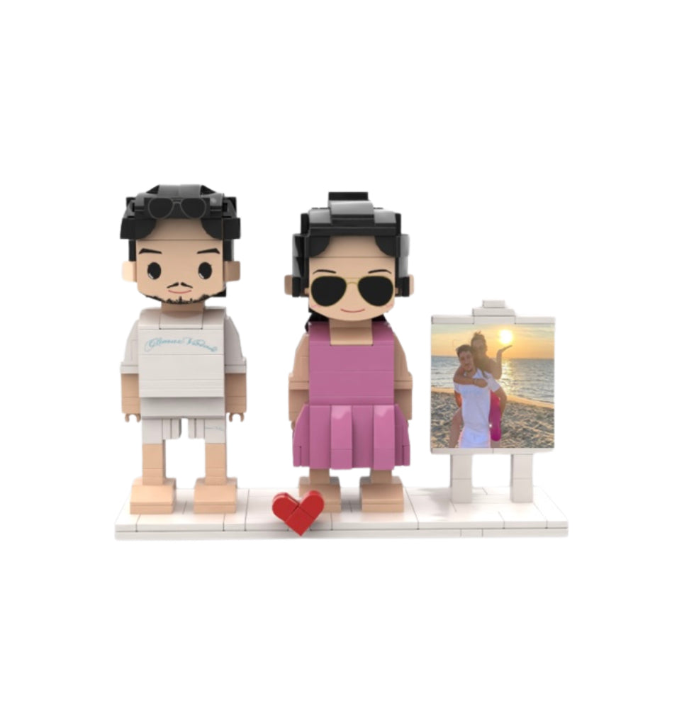 mini figurine personnalisée en briques pour les mariés idée cadeau de mariage original