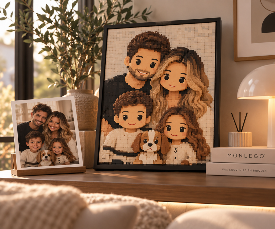Tableau LEGO personnalisé : transformez votre photo en décoration