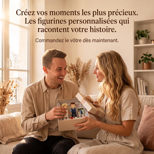 figurine personnalisée couple en lego cadeau saint valentin 