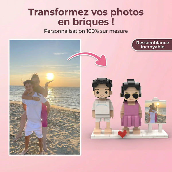 Créez votre figurine LEGO personnalisée Couple–ou Solo Mon Lego