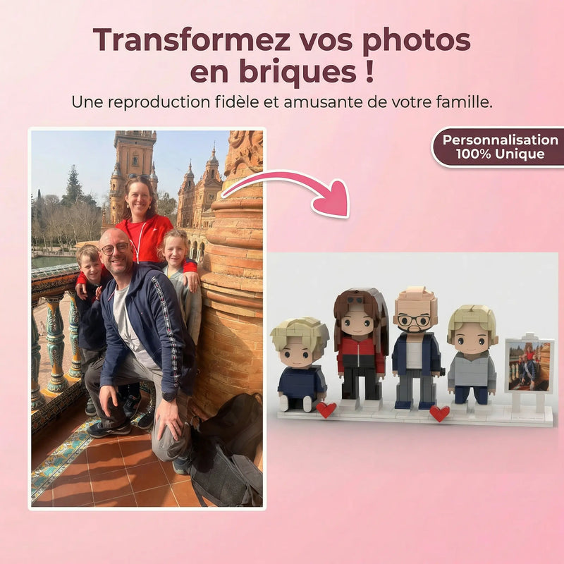 Figurine LEGO personnalisée famille-Créez votre mini version à partir d'une photo