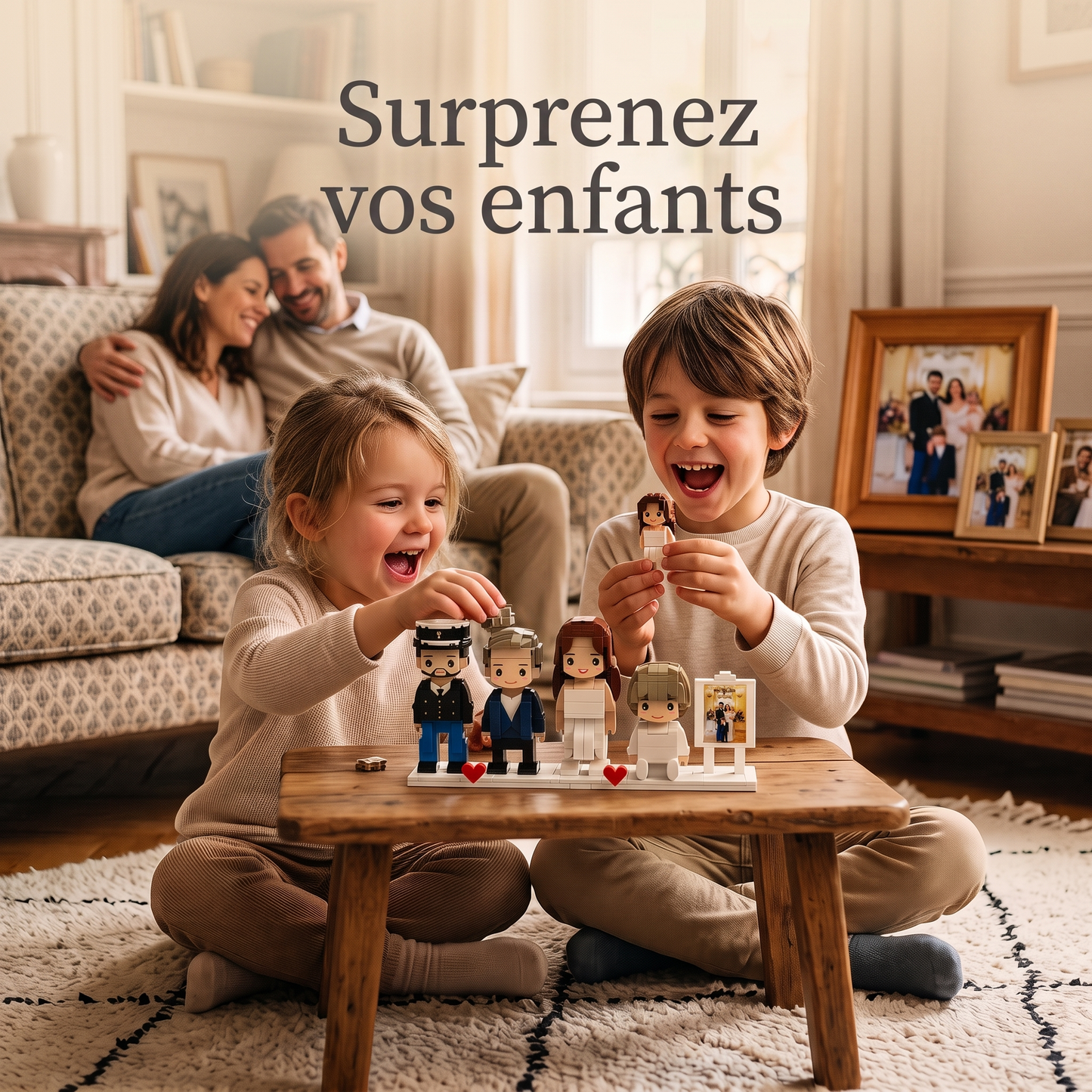 Figurine LEGO personnalisée famille-Créez votre mini version à partir d'une photo